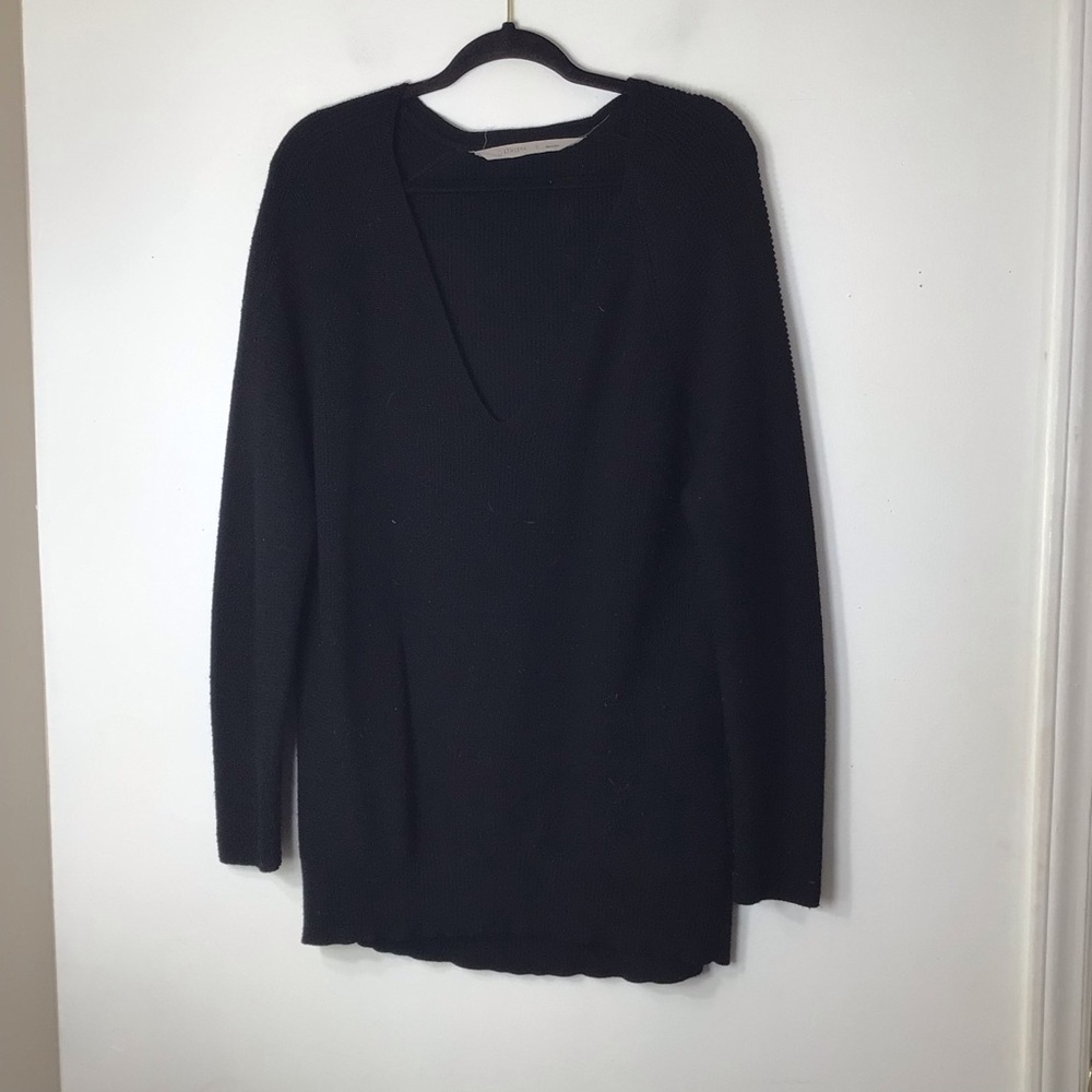 Athleta sweater women medium merino wool black